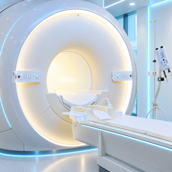 MRI scanner used at ANOVA IRM in Offenbach to localise the source of pain before stem cell treatment.
